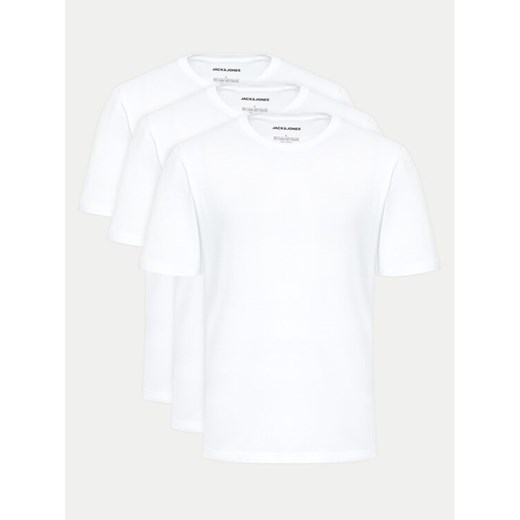 Jack&Jones Komplet 3 t-shirtów Under 12248076 Biały Standard Fit ze sklepu MODIVO w kategorii T-shirty męskie - zdjęcie 182708244