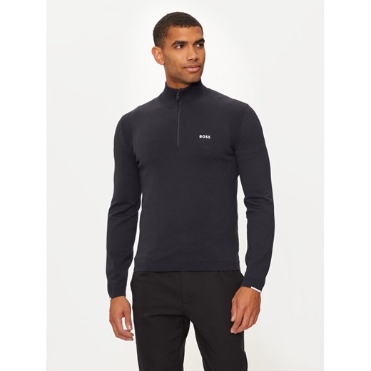 Boss Sweter Ever-X_QZ 50498518 Granatowy Regular Fit ze sklepu MODIVO w kategorii Swetry męskie - zdjęcie 182708260
