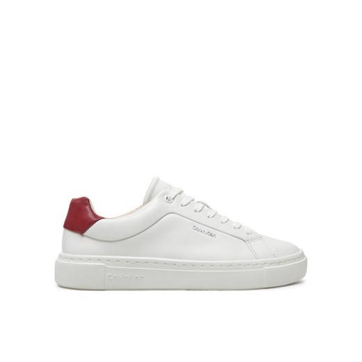 Calvin Klein Sneakersy Cupsole Lace Up W/Ml Lth HW0HW02201 Biały ze sklepu MODIVO w kategorii Buty sportowe damskie - zdjęcie 182708333