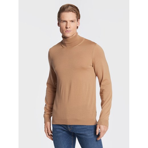 Boss Golf Musso-P 50468262 Brązowy Slim Fit ze sklepu MODIVO w kategorii Swetry męskie - zdjęcie 182708341