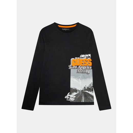 Guess Bluzka L3BI19 I3Z14 Czarny Regular Fit ze sklepu MODIVO w kategorii T-shirty chłopięce - zdjęcie 182708382
