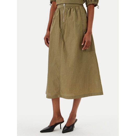DKNY Spódnica trapezowa P5BNSAFC Zielony Regular Fit ze sklepu MODIVO w kategorii Spódnice - zdjęcie 182708404