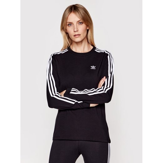 adidas Bluzka adicolor Classics GN2911 Czarny Standard Fit ze sklepu MODIVO w kategorii Bluzy damskie - zdjęcie 182708423