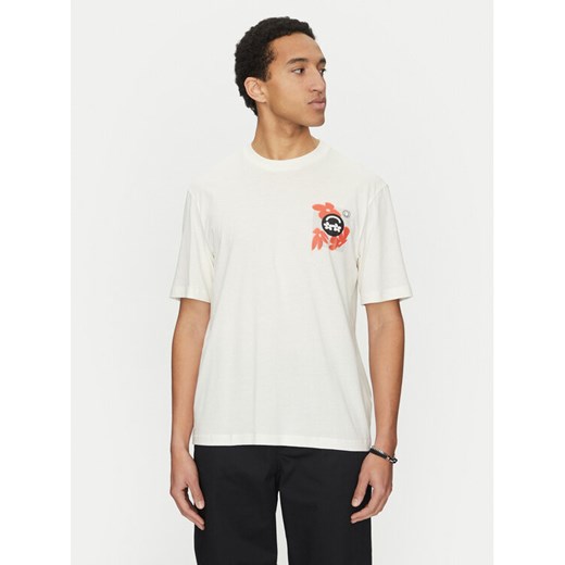 HUGO T-Shirt Nufloro 50533387 Biały Regular Fit ze sklepu MODIVO w kategorii T-shirty męskie - zdjęcie 182708433