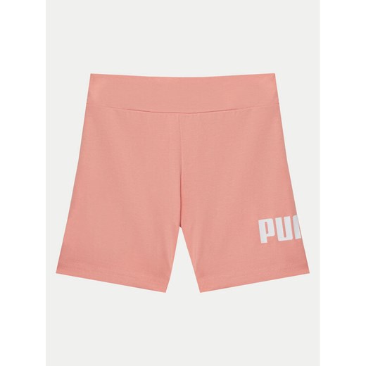 Puma Kolarki Ess No. 1 Logo 684902 Różowy Slim Fit ze sklepu MODIVO w kategorii Spodenki dziewczęce - zdjęcie 182708484