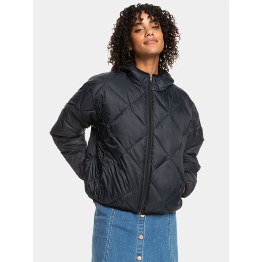 Roxy Kurtka przejściowa Wind Swept Hood Jckt ERJJK03571 Szary Regular Fit ze sklepu MODIVO w kategorii Kurtki damskie - zdjęcie 182708524