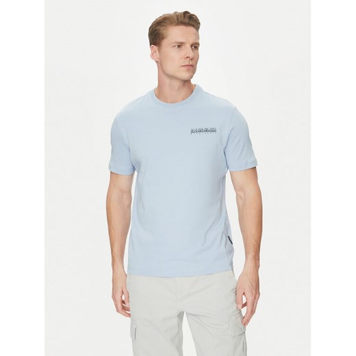 Napapijri T-Shirt S-Sovana NP0A4IE4 Błękitny Regular Fit ze sklepu MODIVO w kategorii T-shirty męskie - zdjęcie 182708564