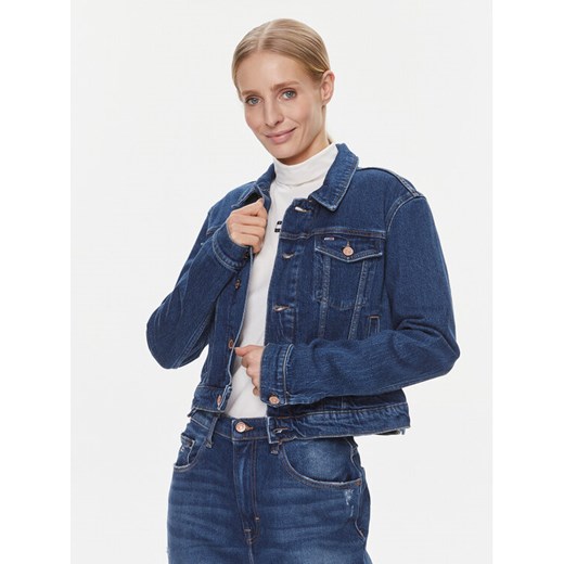 Tommy Jeans Kurtka jeansowa Izzie DW0DW17211 Granatowy Slim Fit ze sklepu MODIVO w kategorii Kurtki damskie - zdjęcie 182708594