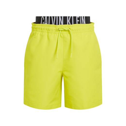 Calvin Klein Swimwear Szorty kąpielowe KV0KV00054 Żółty Regular Fit ze sklepu MODIVO w kategorii Kąpielówki chłopięce - zdjęcie 182708600