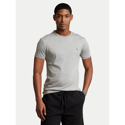 Polo Ralph Lauren T-Shirt 710740727012 Szary Slim Fit ze sklepu MODIVO w kategorii T-shirty męskie - zdjęcie 182708700