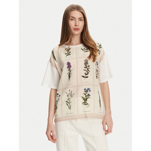 Weekend Max Mara T-Shirt Pampas 2515941082 Biały Relaxed Fit ze sklepu MODIVO w kategorii Bluzki damskie - zdjęcie 182708803