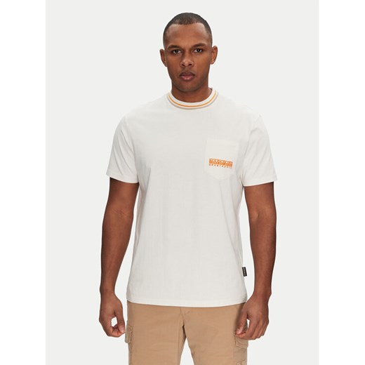 Napapijri T-Shirt S-Murlo NP0A4IEJN1A1 Biały Regular Fit ze sklepu MODIVO w kategorii T-shirty męskie - zdjęcie 182708970
