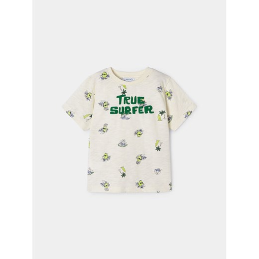Mayoral T-Shirt 3024 Écru Regular Fit ze sklepu MODIVO w kategorii T-shirty chłopięce - zdjęcie 182708994