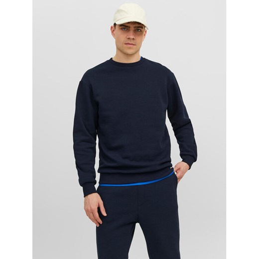 Jack&Jones Bluza Bradley 12249341 Granatowy Relaxed Fit ze sklepu MODIVO w kategorii Bluzy męskie - zdjęcie 182709080