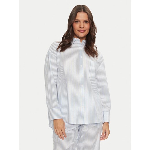 Hunkemöller Koszulka piżamowa 206510 Niebieski Regular Fit ze sklepu MODIVO w kategorii Piżamy damskie - zdjęcie 182709124