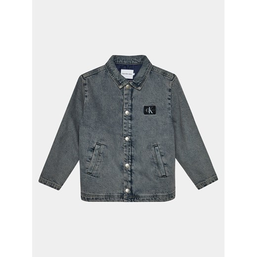 Calvin Klein Jeans Kurtka jeansowa Skater IU0IU00537 Niebieski Relaxed Fit ze sklepu MODIVO w kategorii Kurtki chłopięce - zdjęcie 182709292