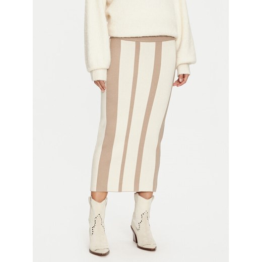 Vero Moda Spódnica ołówkowa Gold New Art 10311360 Beżowy Slim Fit ze sklepu MODIVO w kategorii Spódnice - zdjęcie 182709373