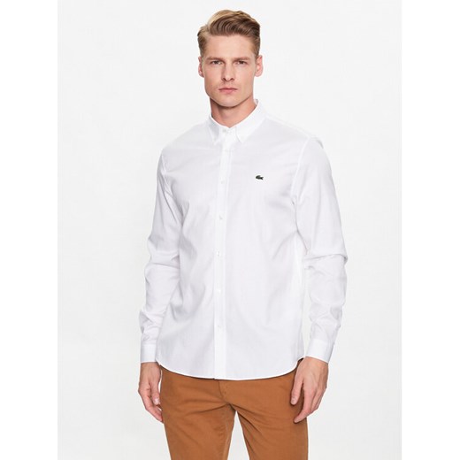 Lacoste Koszula CH2933 Biały Regular Fit ze sklepu MODIVO w kategorii Koszule męskie - zdjęcie 182709400