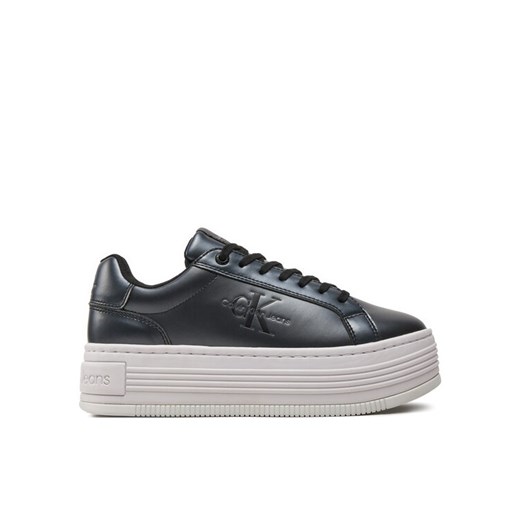 Calvin Klein Jeans Sneakersy Bold Platf Low Lace Lth Ml Mtl YW0YW01464 Czarny ze sklepu MODIVO w kategorii Trampki damskie - zdjęcie 182709401