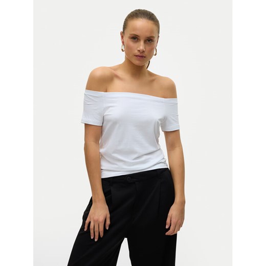 Vero Moda Bluzka Panda 10325598 Biały Regular Fit ze sklepu MODIVO w kategorii Bluzki damskie - zdjęcie 182709521