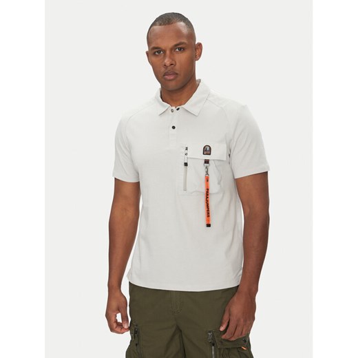 Parajumpers Polo Rescue 25SMPMPORE10 Szary Regular Fit ze sklepu MODIVO w kategorii T-shirty męskie - zdjęcie 182709540