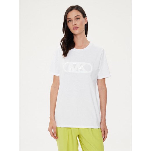 MICHAEL Michael Kors T-Shirt MS451EA97J Biały Regular Fit ze sklepu MODIVO w kategorii Bluzki damskie - zdjęcie 182709560