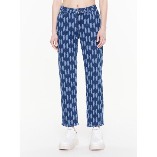 KARL LAGERFELD Jeansy Monogram 225W1106 Niebieski Regular Fit ze sklepu MODIVO w kategorii Jeansy damskie - zdjęcie 182709561