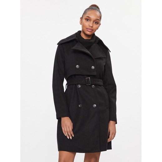 Vero Moda Trencz Janet 10301315 Czarny Regular Fit ze sklepu MODIVO w kategorii Płaszcze damskie - zdjęcie 182709592