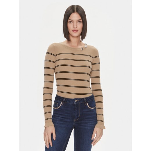 Liu Jo Sweter MF3001 MS99E Brązowy Slim Fit ze sklepu MODIVO w kategorii Swetry damskie - zdjęcie 182709621
