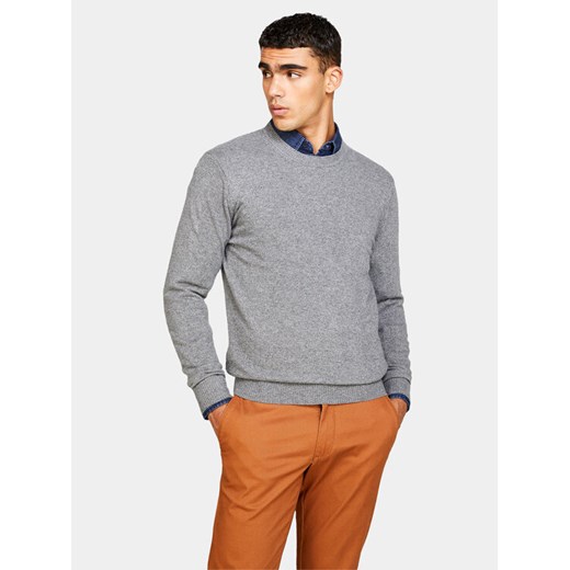 Sisley Sweter 102HS1B17 Szary Slim Fit ze sklepu MODIVO w kategorii Swetry męskie - zdjęcie 182709623