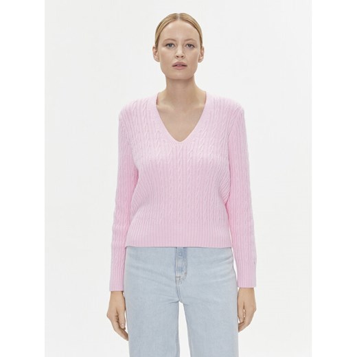 Tommy Hilfiger Sweter WW0WW39017 Różowy Regular Fit ze sklepu MODIVO w kategorii Swetry damskie - zdjęcie 182709682