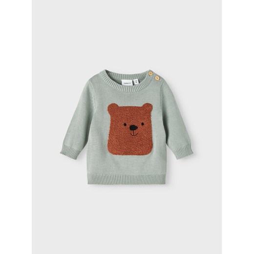 NAME IT Sweter 13207111 Zielony Regular Fit ze sklepu MODIVO w kategorii Bluzy i swetry - zdjęcie 182709720