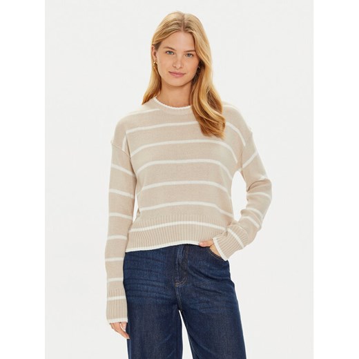 Brave Soul Sweter LK-230MASONC Beżowy Regular Fit ze sklepu MODIVO w kategorii Swetry damskie - zdjęcie 182709730