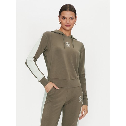 Guess Bluza Elea V4YQ02 KCDN0 Khaki Relaxed Fit ze sklepu MODIVO w kategorii Bluzy damskie - zdjęcie 182709763