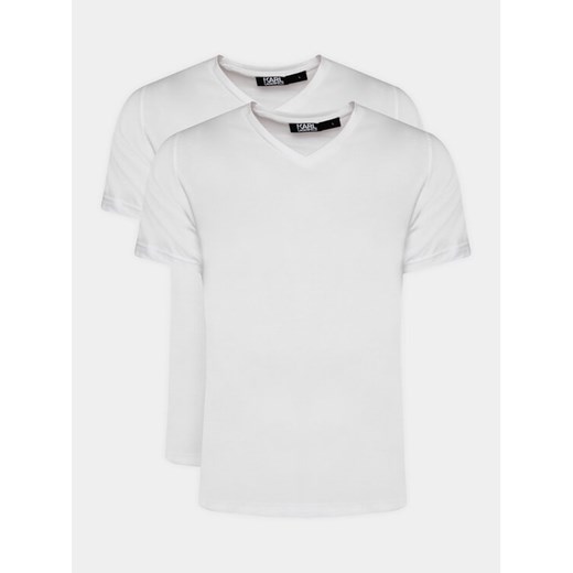 KARL LAGERFELD Komplet 2 t-shirtów 765001 500298 Biały Slim Fit ze sklepu MODIVO w kategorii T-shirty męskie - zdjęcie 182709852