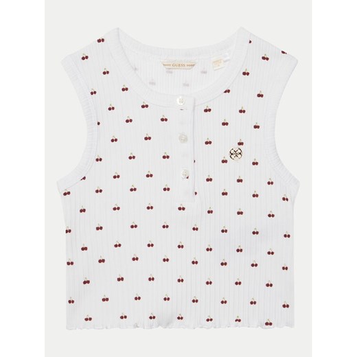 Guess Top J5GP01 KCSQ4 Biały Regular Fit ze sklepu MODIVO w kategorii Bluzki dziewczęce - zdjęcie 182709902