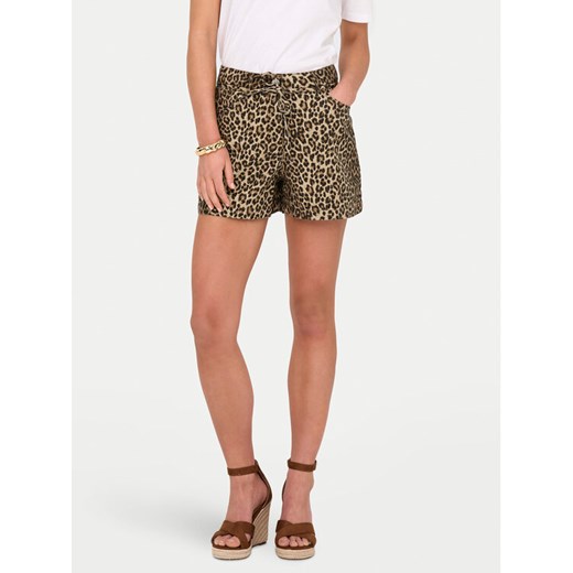 ONLY Szorty materiałowe Naomi 15347131 Brązowy Regular Fit ze sklepu MODIVO w kategorii Szorty - zdjęcie 182709922