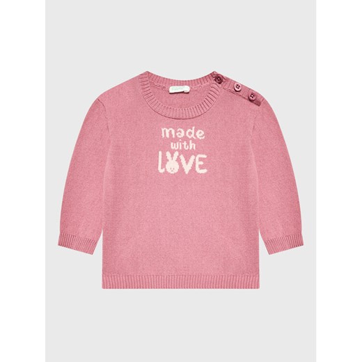 United Colors Of Benetton Sweter 112CB1009 Różowy Regular Fit ze sklepu MODIVO w kategorii Bluzy i swetry - zdjęcie 182709942