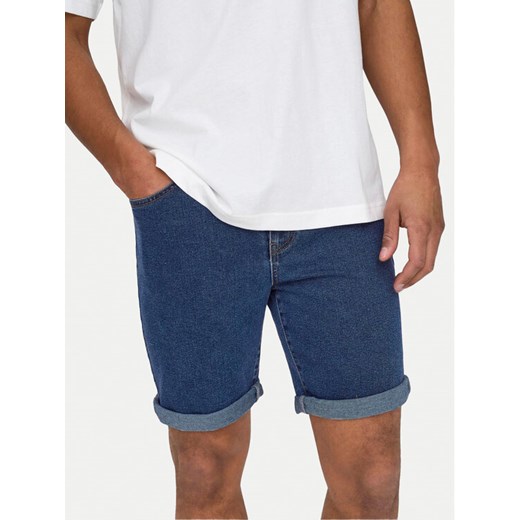 Only & Sons Szorty jeansowe Ply 22029039 Niebieski Regular Fit Only & Sons L MODIVO