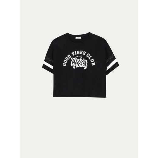 Coccodrillo T-Shirt ZC4143201SGJ Czarny Regular Fit ze sklepu MODIVO w kategorii Bluzki dziewczęce - zdjęcie 182710170