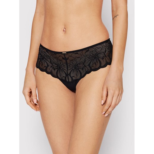 Chantelle Stringi Fleurs C12M40 Czarny ze sklepu MODIVO w kategorii Majtki damskie - zdjęcie 182710190