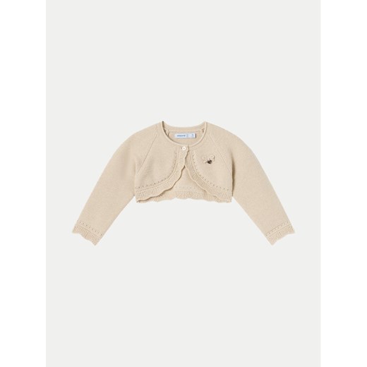 Mayoral Bolerko 308 Beżowy Regular Fit ze sklepu MODIVO w kategorii Bluzy i swetry - zdjęcie 182710302