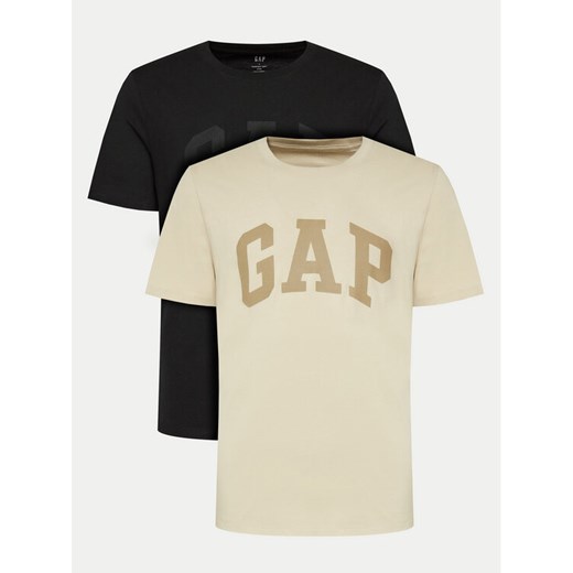 Gap Komplet 2 t-shirtów 885595-00 Czarny Regular Fit ze sklepu MODIVO w kategorii T-shirty męskie - zdjęcie 182710313