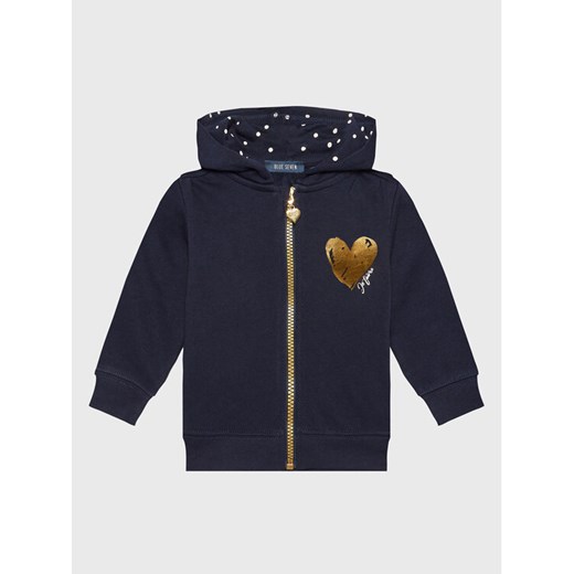 Blue Seven Bluza 957067 Granatowy Regular Fit ze sklepu MODIVO w kategorii Bluzy dziewczęce - zdjęcie 182710353