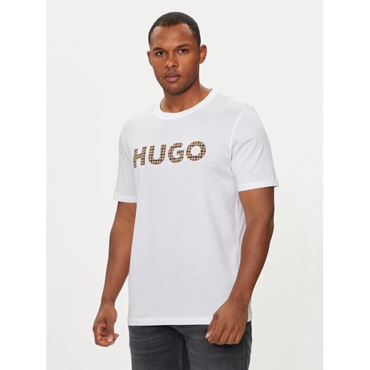 Hugo T-Shirt Dulivio_U243 50519724 Biały Regular Fit ze sklepu MODIVO w kategorii T-shirty męskie - zdjęcie 182710392