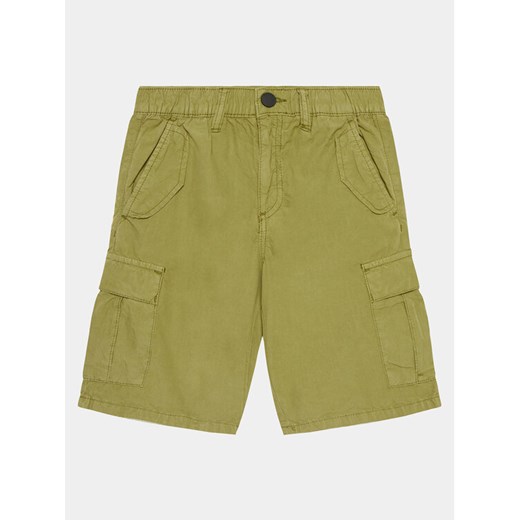 Guess Szorty materiałowe L4GD23 WBHQ0 Zielony Regular Fit ze sklepu MODIVO w kategorii Spodenki chłopięce - zdjęcie 182710412