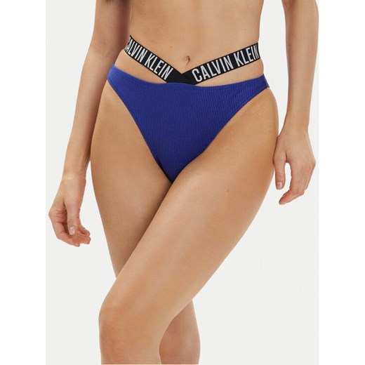 Calvin Klein Swimwear Dół od bikini KW0KW02391 Granatowy ze sklepu MODIVO w kategorii Stroje kąpielowe - zdjęcie 182710440