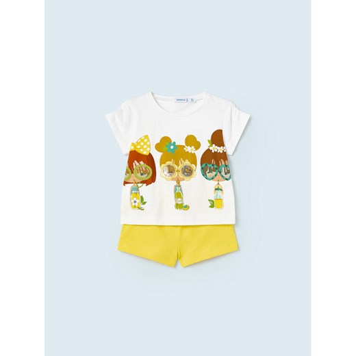 Mayoral Komplet t-shirt i spodenki 1276 Kolorowy Regular Fit ze sklepu MODIVO w kategorii Komplety niemowlęce - zdjęcie 182710464