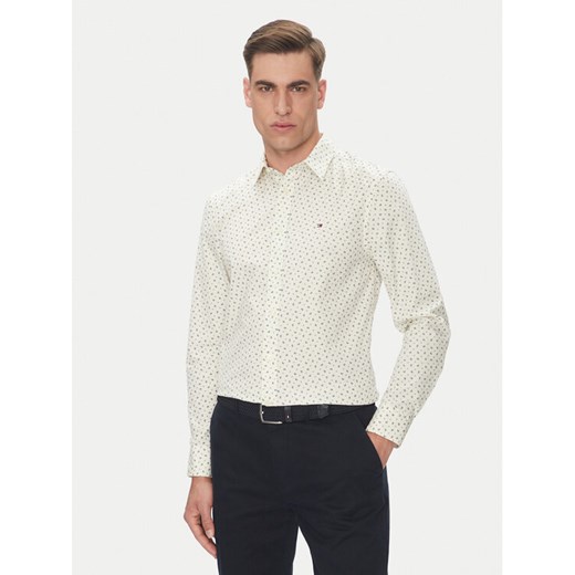 Tommy Hilfiger Koszula MW0MW38559 Beżowy Slim Fit ze sklepu MODIVO w kategorii Koszule męskie - zdjęcie 182710471
