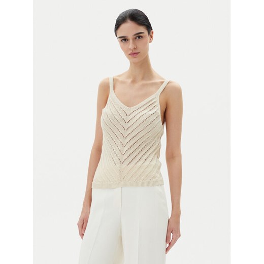 Vero Moda Top Peru 10326463 Beżowy Regular Fit ze sklepu MODIVO w kategorii Bluzki damskie - zdjęcie 182710493